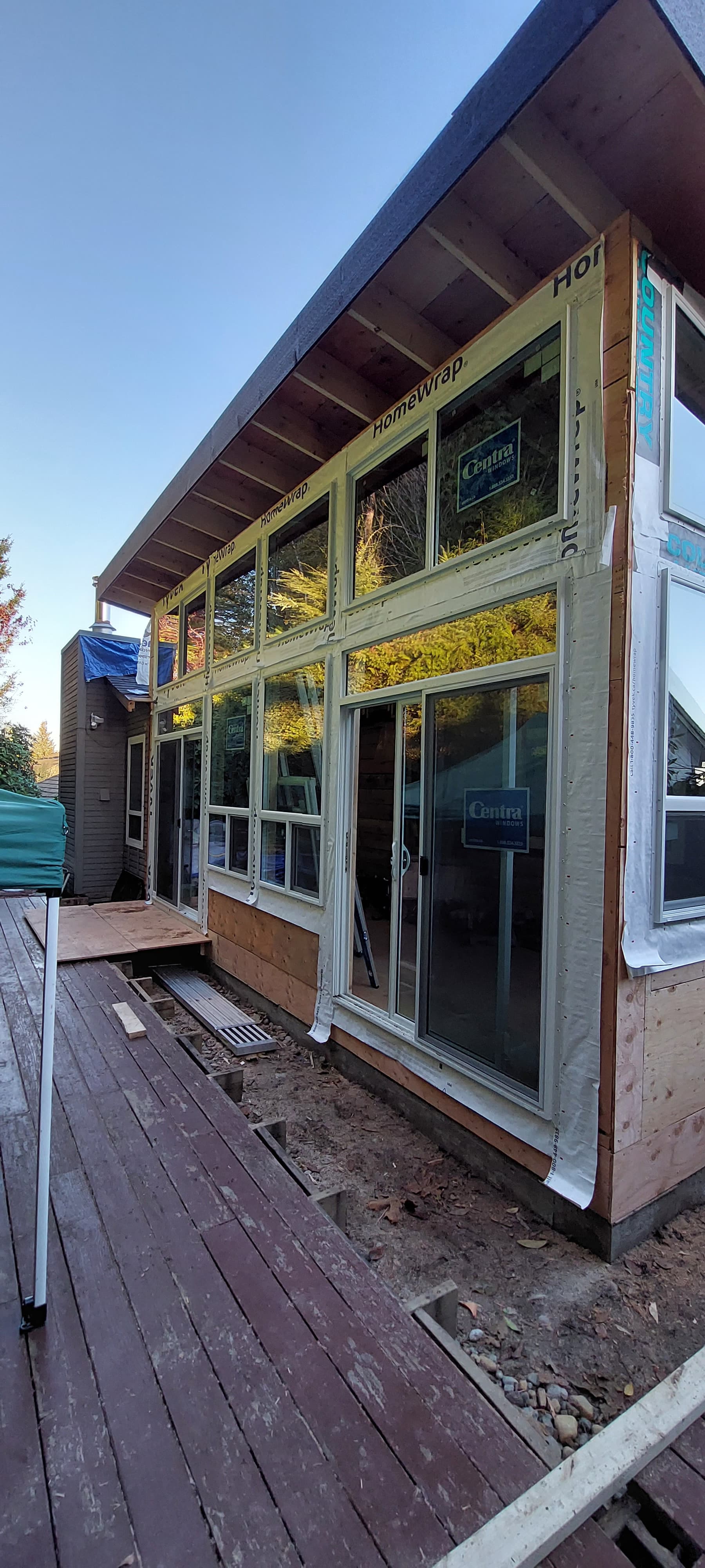 Sliding window installation with insulated frame by Tomron Construction in Maple Ridge, BC