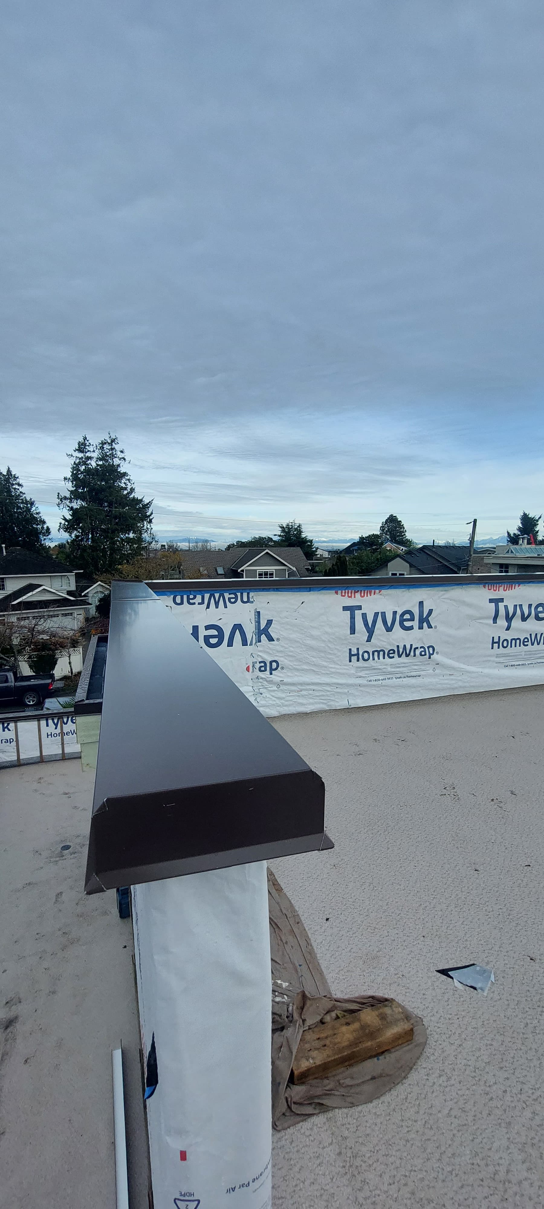 Fascia metal capping along roofline edge by Tomron Construction in Maple Ridge, BC